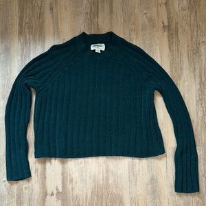 American Eagle Outfitters Green Crew Neck Cropped Sweater